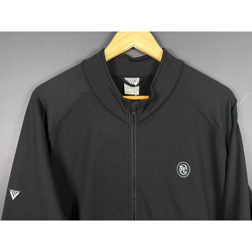 NWT Levelwear Cherokee Town & Country Golf Atlanta Mens Black Full Zip Jacket